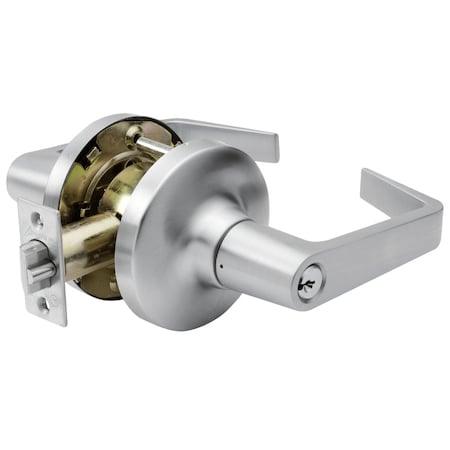 Arrow Lock Grade 1 Classroom Security Cylindrical Lock, Free-Wheeling, Sierra Lever, Conventional Cylinder, Sat GL97-SR-26D